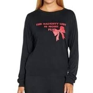 WILDFOX NAUGHTY LIST IS MORE FUN SWEATSHIRT MED